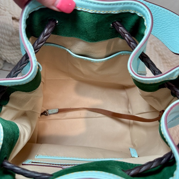 NWT Dooney & Bourke Florentine Hattie Drawstring - Pale Blue - Picture 10 of 12